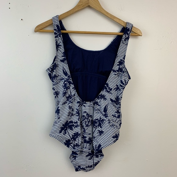 Vineyard Vines Blue and White One Piece Swimsuit - Picture 5 of 8